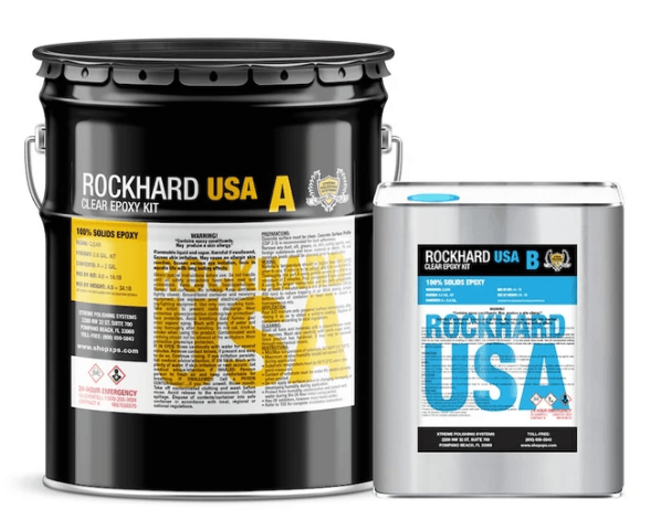 Epoxy Coating for Floor - Rockhard USA Clear 3 Gal. Kit - 1