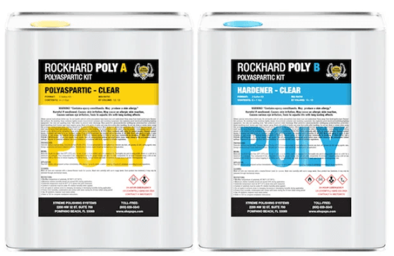 Polyaspartic Floor Coating - Rockhard Garage Poly 2 Gal. Kit - 1